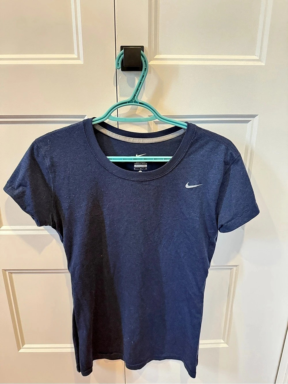 Nike Dri-FIT Heathered Training Tee Short Sleeve Blue Medium